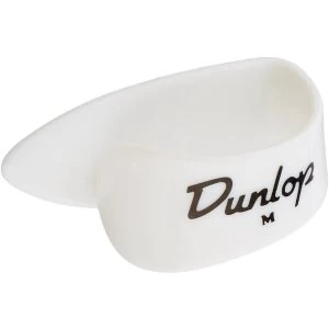 Image of White Jim Dunlop 9002P Thumb Pick Medium Player Pack