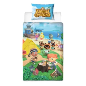 image of Animal Crossing Beach Single Duvet Cover