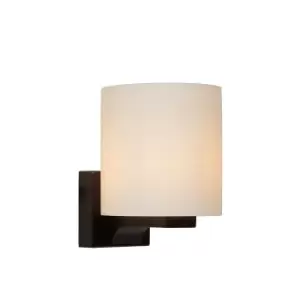 Image of Lucide Jenno Modern Wall Light Bathroom 1xG9 IP44 Black