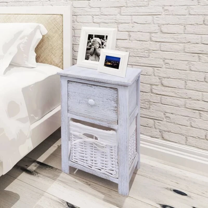 Image of VIDAXL Bedside Cabinets 2 pcs Wood White Vidaxl 242867