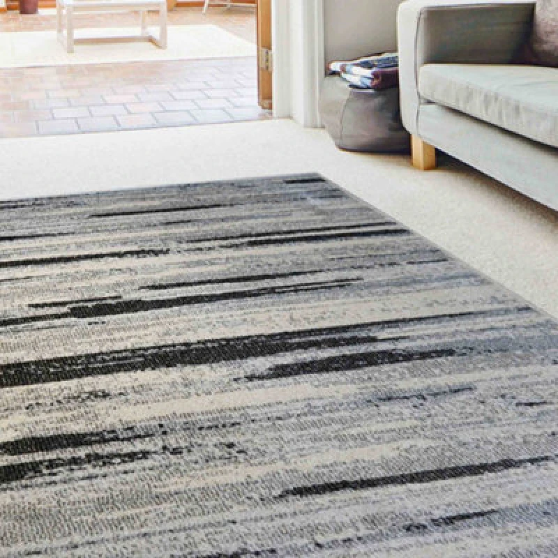 Image of Melrose Chateau Soft Watercolour Grey X-Large Indoor Short Pile Rug 200/290Cm