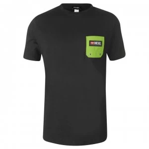 Image of Diesel Only Waves T Shirt - Black 900