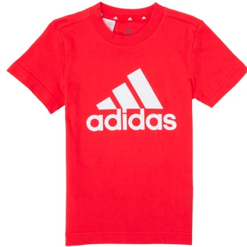 image of adidas B BL T boys's Childrens T shirt in Red / 4 years,4 / 5 years,13 / 14 years,5 / 6 years,6 / 7 years,7 / 8 years,9 / 10 years,8 / 9 ans,15 / 16 a