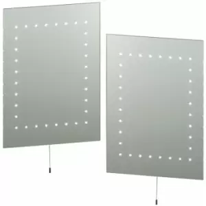 image of Loops - 2 pack IP44 LED Bathroom Mirror 50cm x 39cm Vanity Wall Light Energy Efficient