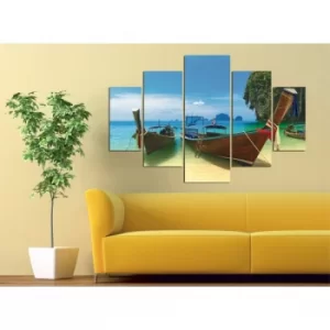 Image of ST059 Multicolor Decorative MDF Painting (5 Pieces)