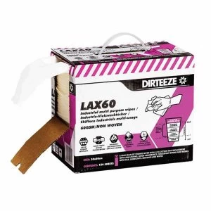 Image of Dirteeze Lax60 Industrial Multipurpose Low Lint Wipes 60gsm Ref DZB150