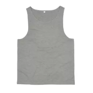 image of Mantis Mens Drop Arm Holes Vest (M) (Heather Grey Melange)