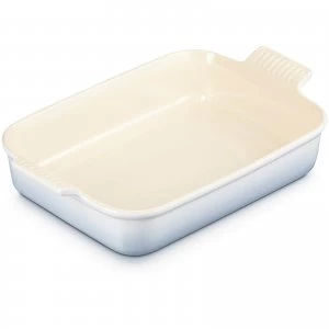Image of Le Creuset Stoneware Large Heritage Rectangular Roasting Dish - 32cm - Coastal Blue