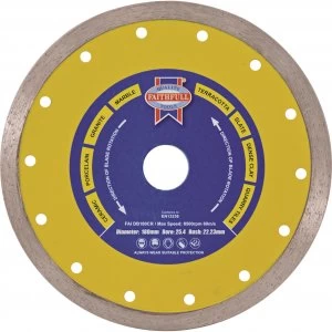 image of Faithfull Tile Cutting Continuous Rim Diamond Blade 105mm