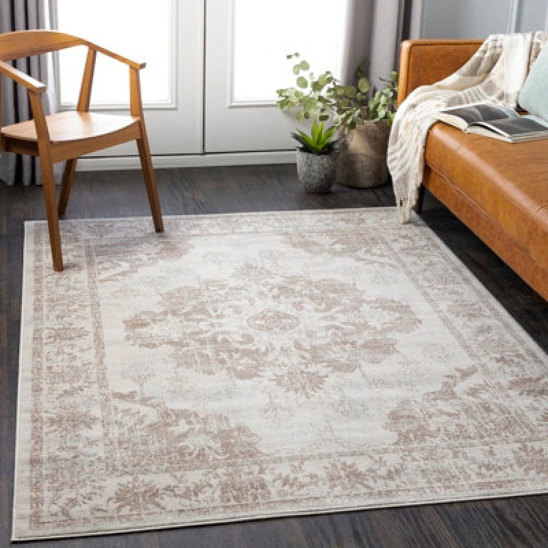 Image of Livabliss Vintage Oriental Boho Yellow Shawna Area Rug 120 X 170 Cm - Easy Care, Non Shedding, Ideal For Living Room & Bedroom