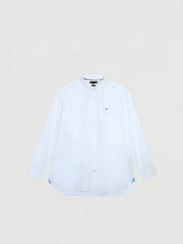 Image of Tommy Hilfiger Stretch Poplin Shirt - White, Size 3XL, Men