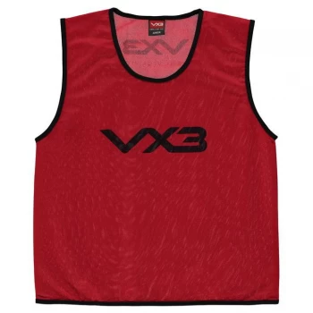 Image of VX-3 Hi Viz Mesh Training Bibs Youths - Red