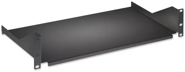Image of Intellinet Intellinet 19" Cantilever Shelf 2U Fixed Depth 400mm Max 25kg Black Three Year Warranty 710916