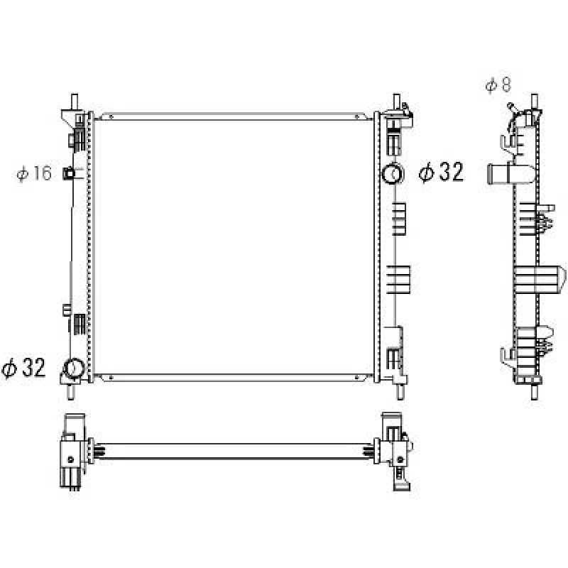 Image of Engine radiator DIEDERICHS DCM2546