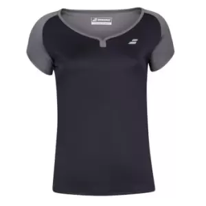 image of Babolat Poly Cap Sleeve T Shirt Womens - Black