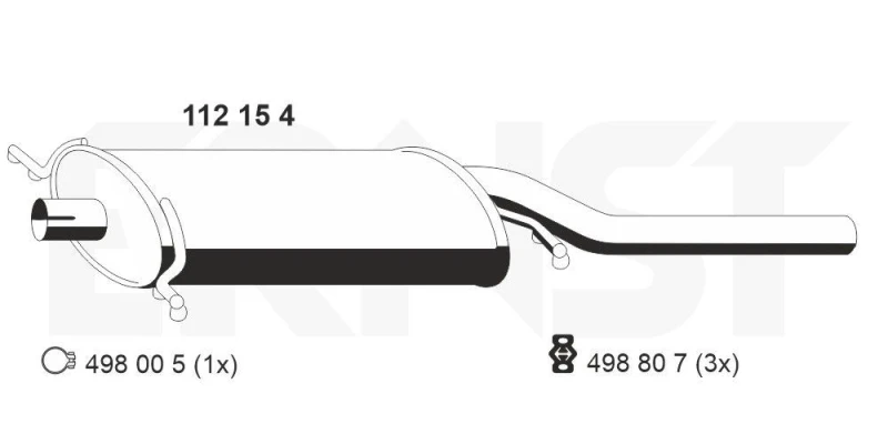 Image of Rear silencer ERNST 112154