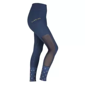 Image of Aubrion Elstree Riding Tights Ladies - Blue