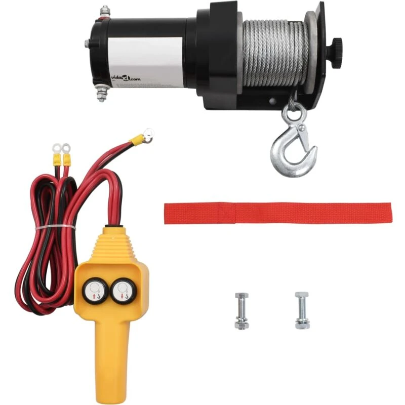 Image of VIDAXL 12 v Electric Winch 907 kg Wire Remote Control Vidaxl 210229fr