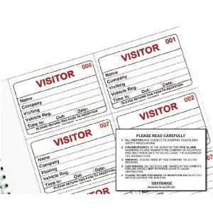 Image of Identibadge Visitors Book Refill Pack of 100 IBRSYS