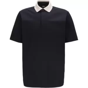 image of Boss Jersey Polo Shirt - Blue