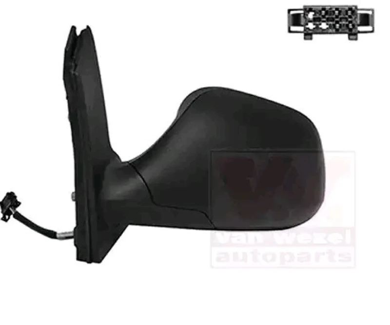 Image of VAN WEZEL 4942807 Wing mirror * HAGUS * Left, black, Heatable, Rough Outside Mirror (50)