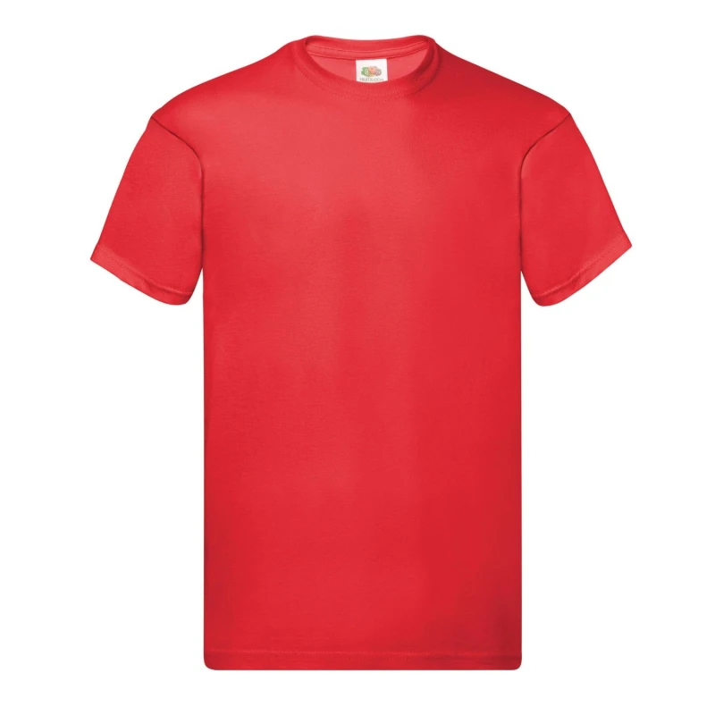 Image of Fruit Of The Loom Fruit of the Loom Men Original T-Shirt in Red Size: Small Red S Male 5063470968442