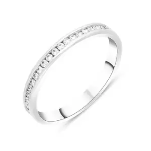 18ct White Gold 0.14ct Diamond Channel Set Half Eternity Ring