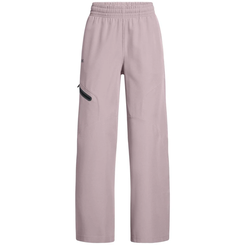 Image of Under Armour Womens Unstoppable Open Hem Woven Joggers Grey female 10 (S)