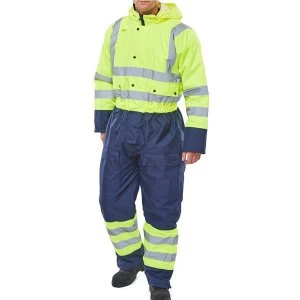 Image of BSeen XXXLarge Two Tone Protective Coverall Saturn YellowNavy
