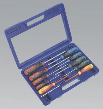 image of Sealey AK4303 Screwdriver Set with Carry-Case 11pc GripMAX