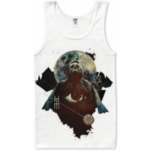 Image of HIM Death B&W White Ladies Vest T Shirt: Large