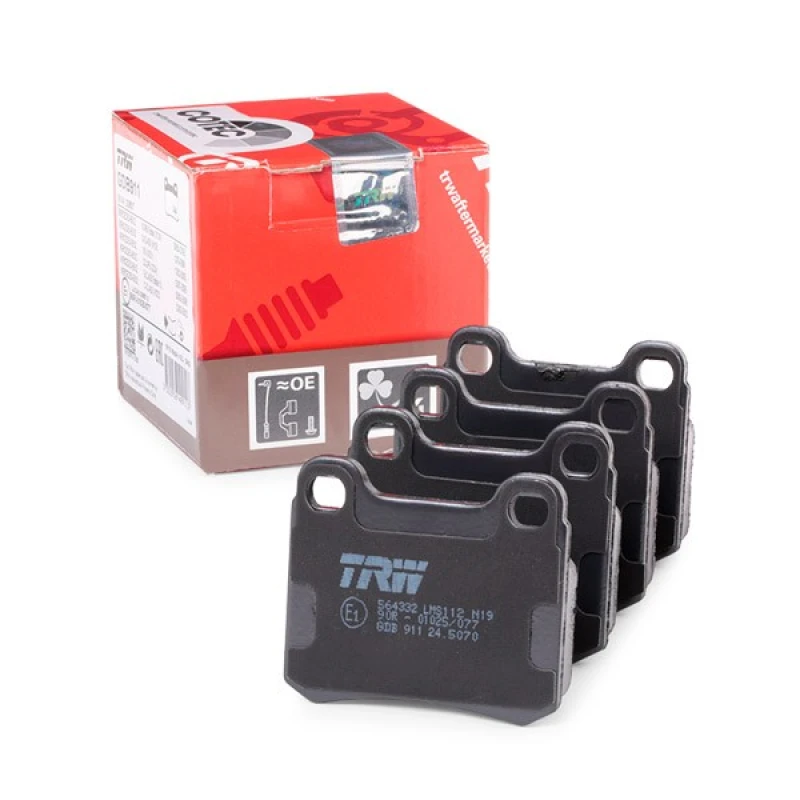 Image of TRW GDB911 Brake pad set not prepared for wear warning indicator Brake Pad Set,disc brake (402)