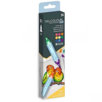 image of Spectrum Noir TriColour Aqua Marker Pen Set Colour Basics Set of 3