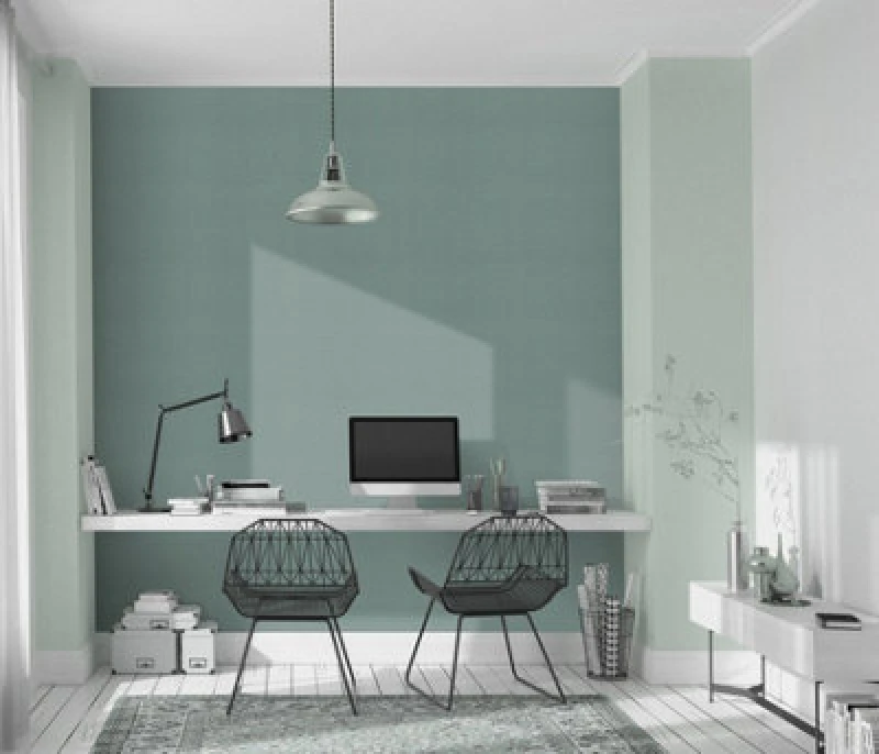 Image of Erismann Erisman Opus Dolce Structured Vinyl Wallpaper - Green