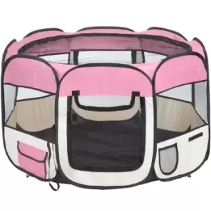 Tectake Dog Pen Pop-up Made of Polyester - Pink