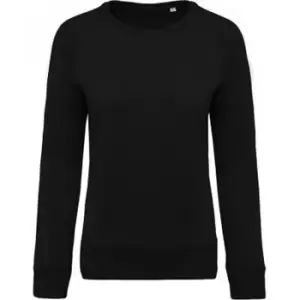 Image of Kariban Womens/Ladies Organic Raglan Sweatshirt (XL) (Black)