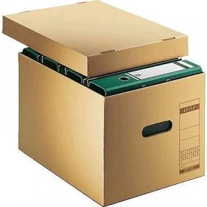 image of Leitz Box file 6081-00-00 340 mm x 275mm x 455mm Corrugated cardboard Ecru brown