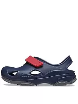 Image of Crocs All Terrain Fisherman Sandal Toddler, Navy, Size 10 Younger
