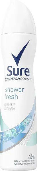 image of Sure Motion Sense Shower Fresh Deodorant 250ml