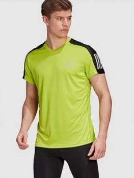 Image of adidas Own The Run T-Shirt - Green, Size 2XL, Men