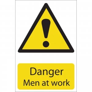 Image of Draper Danger Men At Work Sign 200mm 300mm Standard