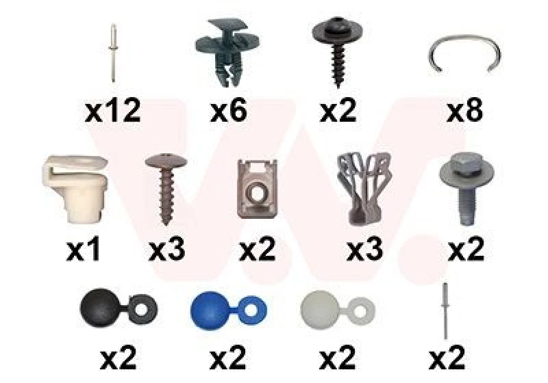 Image of VAN WEZEL Mounting Kit, bumper VAN WEZEL 0940794