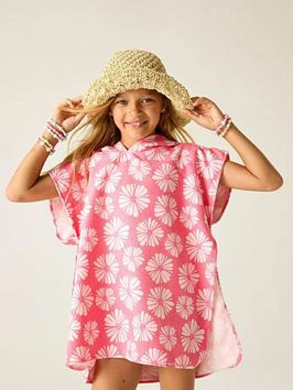 Image of Regatta Hooded Towelling Robe in Pink Size: 3-5 Pink Unisex 3-5