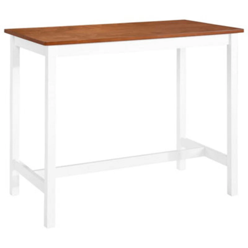 Image of vidaXL Solid Wood Bar Table 108x60x91cm Home Kitchen Dining Room Furniture