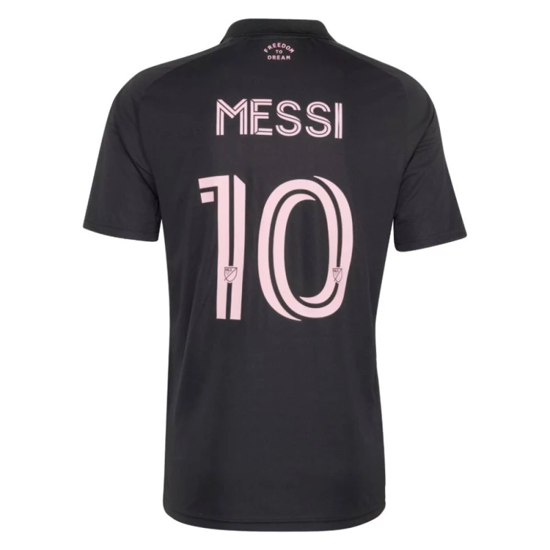 Image of Inter Miami Mens 2026 MESSI Away Shirt Messi 10 in Black Size: Small Black Male S