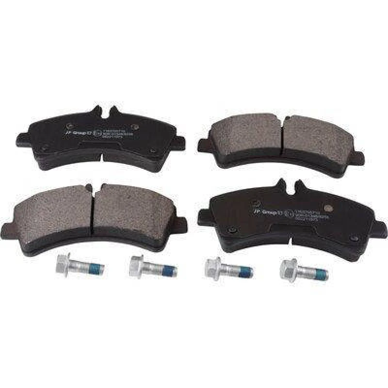 Image of JP GROUP 1163705710 Brake pad set JP Rear Axle, prepared for wear warning indicator Brake Pad Set,disc brake (402)