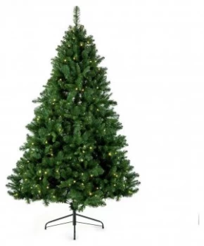 Image of Premier Decorations 7ft Pre-lit Pine Christmas Tree - Green