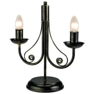 Image of Donato Table Lamp With Fabric Shades, Black, 2x E14