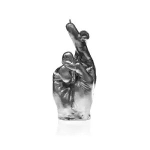 Image of Hand CRS Fingers Crossed Candle – Chrome