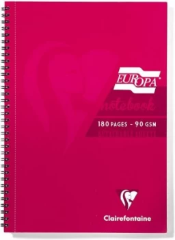 Image of Europa Sidebound Notebook A5 Red Pack 5